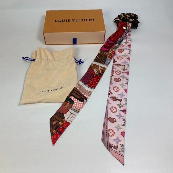 Louis Vuitton Scrunchie Be Mindful Silk Women's Hair Tie Monogram Louis  Vuitton